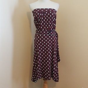 Milly New York print strapless Jersey dress Sz S